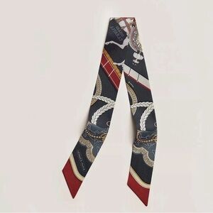 NWT  $260 Hermes Grand Apparat Twilly In Anthracite / Bordeau / Or  **SOLD OUT**